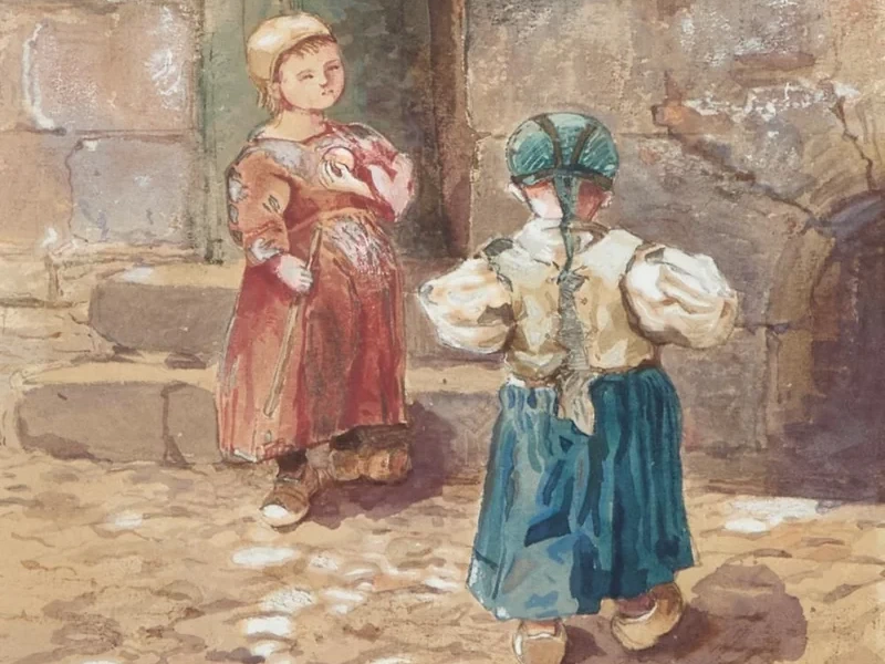 1848-Fanny Currey - Due ragazze olandesi